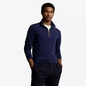 Polo Ralph Lauren Terry Quarter-zip Pullover: AUTHENTICATED: FINE GAUGE